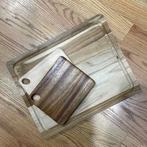 NEW Wood Cutting board Set